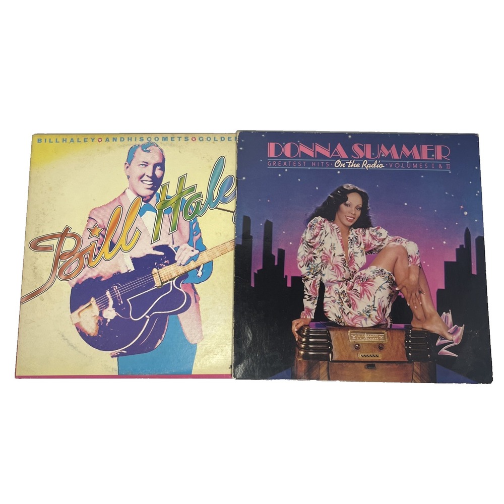 (2) Vintage Rock Records LP 1970s Bill Haley And His Comets Donna Summer Classic